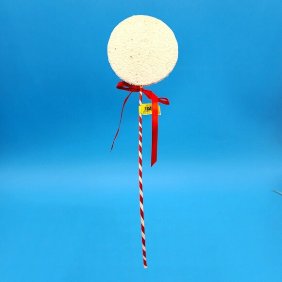 Festive Holiday Faux Lollipop Décor Red & Green Glitter Candy Pick Tree Wreath - Picture 5 of 10